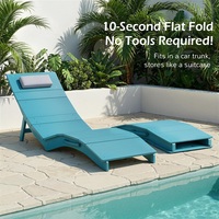 Chaise longue pliante pour piscine en HIPS, anti-flottante, transat d'extérieur robuste, mobilier de patio pour hôtel, plage et terrasse ensoleillée