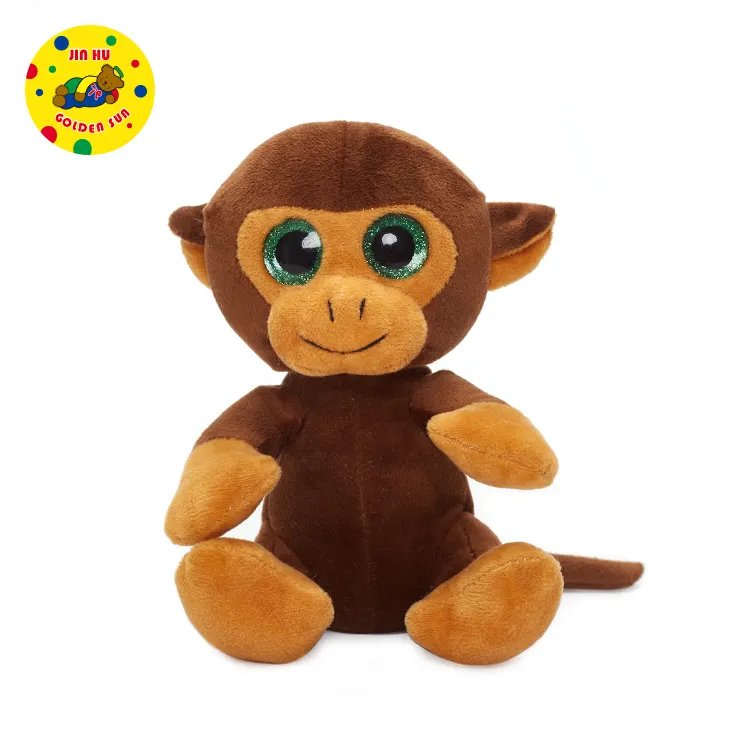 Brinquedo de macaco de olhos grandes, brinquedo de pelúcia com olhos grandes