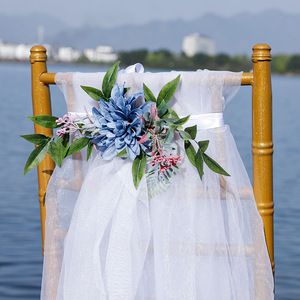 Lazos Decorativos para Sillas <span class=keywords><strong>de</strong></span> <span class=keywords><strong>Flores</strong></span> Estilo Europeo para Bodas y Fiestas al Aire Libre - Product Image 4