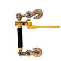 Tendeur à cliquet pliable G80, tendeur de chaîne robuste à double crochet, pour la fixation de chaînes de camion 45 #   Acier thermolaqué