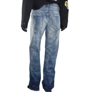 Autunno riparato strappato denim elasticizzato geometrico a gamba <span class=keywords><strong>jens</strong></span> pant for man - Product Image 4
