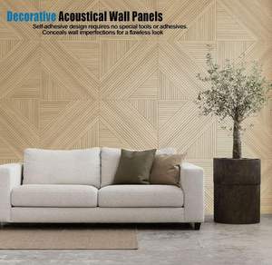 Nouveau produit phare : Panneaux acoustiques décoratifs <span class=keywords><strong>à</strong></span> motif bois, insonorisants pour murs et plafonds - Product Image 3