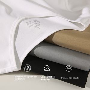 Gilet estivo Casual da <span class=keywords><strong>uomo</strong></span> a tre prove di puro cotone nuovo canotta Anti-macchia a spalla larga con Base senza maniche t-shirt corta - Product Image 3