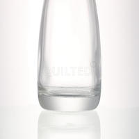 Impression personnalisée Bouteilles en verre rondes de 330 ml pour jus, eau, soda, boissons 33 cl Bouteille d'eau en verre minéral avec bouchon à vis