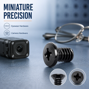 <span class=keywords><strong>Mini</strong></span> <span class=keywords><strong>Tornillo</strong></span> <span class=keywords><strong>de</strong></span> Cabeza Redonda M16 DIN Métrico/Pulgadas, Micro <span class=keywords><strong>Tornillo</strong></span> <span class=keywords><strong>de</strong></span> Acero para Gafas y Cámaras - Product Image 2