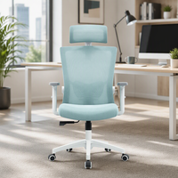 Chaise de bureau à cadre blanc avec support lombaire, chaise pour personnel, chaise en plastique, chaise de bureau, chaise d'étude, chaise pivotante