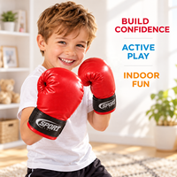 Gants de boxe pour enfants, une paire avec fermeture à sangle de poignet, mitaines de boxe pour enfants pour jeux de rôle sportifs à partir de 3 ans