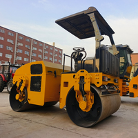Nouveau modèle de rouleau compresseur routier à double tambour de 6 tonnes, compresseur diesel durable, rouleau vibratoire pour béton