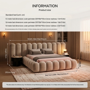 Lit rembourré moderne de luxe Willsoon sur mesure avec <span class=keywords><strong>matelas</strong></span>, lit double, queen, king, lit français, italien, avec rangement et <span class=keywords><strong>matelas</strong></span> inclus - Product Image 2