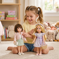 Poupée de mode en vinyle de 14 pouces avec yeux mobiles, vêtements et cheveux interchangeables, ensemble de tenues, chaussures et accessoires personnalisés pour poupée