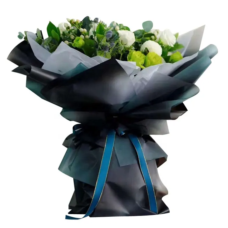 Florista venda quente fresco flor de plástico filme de rolo e folhas de papel Atacado personalizado novo design à prova d' água papel de embrulho de flores