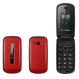 Ponsel Flip Clamshell harga murah, untuk orang tua Dual Sim tombol besar Moq rendah harga Flip Clamshell ponsel P