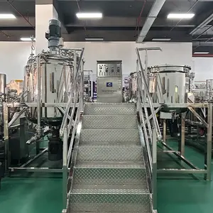 1T Hair Dye Color Mixer Blending Machine Conditioner Oil Processing Machine Vacuum Emulsifying Shampoo Serums Making Machine