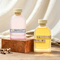 Bouteille de parfum d'ambiance Anding 200 ml, grande et plate, vide, personnalisable, de luxe, en verre, pour diffuseur à bâtonnets d'aromathérapie