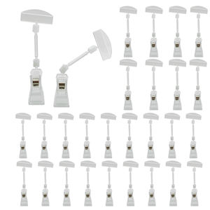 Soporte de señal de plástico de 25 piezas, Clips giratorios, etiqueta de precio para mercancía, doble pantalla - Product Image 1