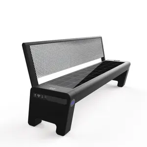 Cadeira solar inteligente com assento de estádio, mobiliário urbano ao ar livre, cadeira de função multifuncional