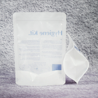 Sacs Doypack personnalisés réutilisables transparents avec fermeture éclair pour trousse d'hygiène, sacs en plastique avec logo