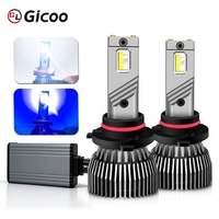 Ampoule de phare antibrouillard LED bicolore H3/HB4/H27/H7/H4/H1/H11 880/881 6000K 12V Nouvelle étanchéité IP67 Ajustement universel