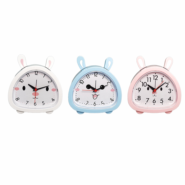 Bosheng Custom Cheap Cute Electronic Movement Quartz Needle Display Sleep Trainer Child Rabbit Alarm Clock