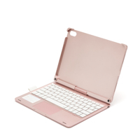 Clavier sans fil avec pavé tactile en cuir et plastique à rotation 360 degrés pour iPad Pro 11 pouces