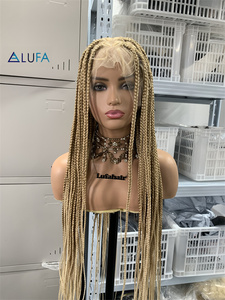 Perruque tressée LD013, perruque tressée en boîte, perruque tressée entièrement en dentelle, perruque tressée sans nœuds pour femmes, perruque tressée à la main, <span class=keywords><strong>coiffure</strong></span> naturelle tendance - Product Image 3