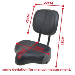 Asiento de bicicleta grande para adulto, sillín con respaldo <span class=keywords><strong>ajustable</strong></span>, triciclo de ciudad - Product Image 2