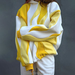 Sudadera con capucha reversible de lujo para mujer, de fabricantes de color, personalizada, de algodón orgánico grueso, oversize, con cremallera completa - Product Image 5