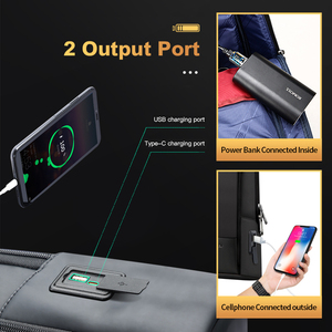 Bopai унисекс Бизнес Легкий умный usb зарядки рюкзак 15 commute Сумка для колледжа на заказ анти-вор для мужчин тонкий рюкзак для ноутбука - Product Image 3