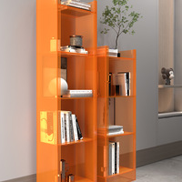 Vitrine moderne en acrylique personnalisable et détachable à 4 étagères pour centre commercial, magasin de vêtements, sacs, bijoux, chaussures, ornements