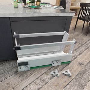 Linsont H151 Mở Rộng Đầy Đủ Mềm Đóng Cửa Kim Loại Ngăn Kéo Trượt Duy Nhất Vuông Thanh Đường Ray Cho Nhà Bếp Phòng Ngủ Ăn Uống Khách Sạn Hiện Đại Sử Dụng - Product Image 5