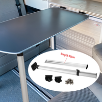 Accessoires pour camping-car, pied de table amovible pour camping-car, support de bureau télescopique en alliage d'aluminium pour camping-car, yachts, bateaux, camping-cars, caravanes