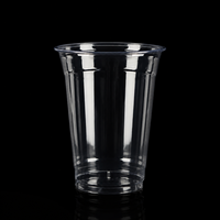 Eetbare kwaliteit wegwerp PET bekers voor koude dranken 10oz-24oz kristalhelder voor koffie, bubble tea & sap - geschikt voor feesten