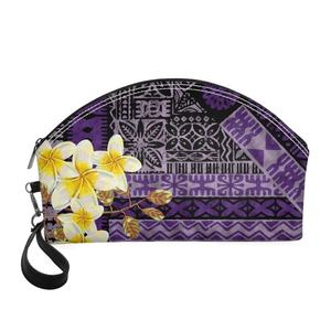 Borsa cosmetica all'ingrosso Samoa polinesia Plumeria sublimazione Vintage borse con Zip cosmetici da viaggio Casual stampa personalizzata borsa per il trucco - Product Image 2