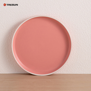 ชุดอาหารค่ำเซรามิกสโตนแวร์ TRESUN 18 ชิ้น สีชมพู สไตล์นอร์ดิกตะวันตก หรูหรา ผลิตจากโรงงาน OEM ราคาถูก - Product Image 2