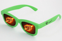 Arc-en-ciel Dick Vision lunettes de Diffraction formes de coeur 3D lunettes en papier pour musique en plein air fête Bar feux d'artifice Club de vacances