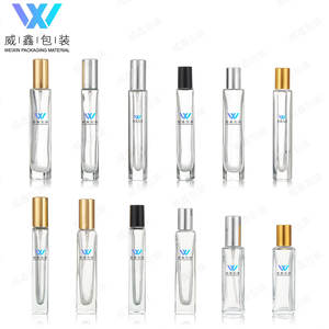 ขวดแก้วใส่น้ำมันหอมระเหยทรงสี่เหลี่ยมไล่ระดับสี10มล. พร้อมลูกกลิ้งเหล็ก - Product Image 2