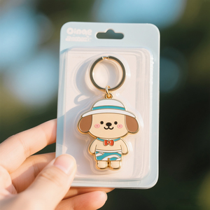 Manufacturer Custom Logo Design Fashion Cartoon Gold Enamel Character Keychain Wholesale Customized Metal Zinc Alloy Keychain