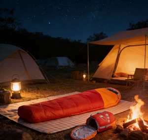 2026 GHealth Sac de couchage enveloppant à capuche épaissi et chaud, imperméable et anti-humidité, pour adulte et enfant, en polyester, pour l'extérieur - Product Image 3