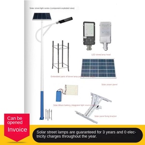 2025 nuevo ultrafino al aire libre impermeable IP65 LED farola 50W-200W eléctrico alimentado por energía Solar para paisaje carretera alumbrado público - Product Image 3