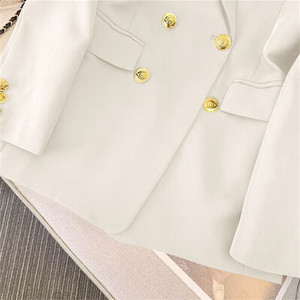 Manteau décontracté d'affaires pour femmes bureau dame avant-gardiste <span class=keywords><strong>avec</strong></span> garniture boutonnage tricoté motif solide bouton ample <span class=keywords><strong>costume</strong></span> hauts vêtements - Product Image 6
