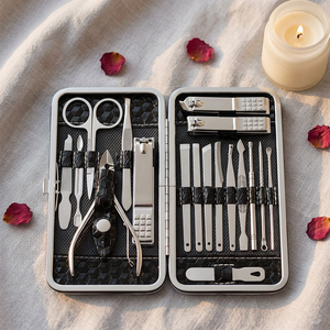 Kit de manucure et pédicure professionnel en acier inoxydable de 18 pièces, coupe-ongles, outils de soin des ongles pour bébés et adultes, vente en gros - Product Image 5
