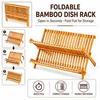 Égouttoir à vaisselle en bambou pliable, égouttoir à vaisselle pliable, égouttoir à vaisselle en bois