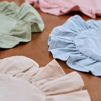 Napperons de table ronds en coton à carreaux personnalisés en gros, napperons décoratifs en tissu à carreaux avec bords festonnés