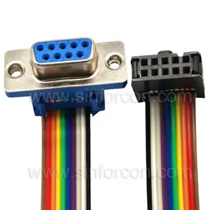 IDC 9 pin IDC 10p şerit kablo Dsub 9 P 10P soket düz kablo için IPC ATM KIOS kol ana kurulu için şasi montaj kablosu