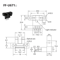 FF-U671 Capteur de vitesse photoélectrique à faisceau traversant, interrupteur de proximité laser à détection de mouvement, vente chaude