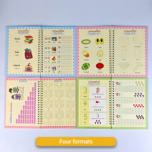 Sổ luyện chữ viết chất lượng cao, có thể tái sử dụng, dành cho trẻ mẫu giáo, giấy mỹ thuật, đóng gáy xoắn ốc - Product Image 4