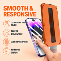 28 °   Protection d'écran en verre trempé AGC 9H anti-espion ultra-fin du Japon, anti-poussière, application facile, sans bulles pour iPhone 11-18