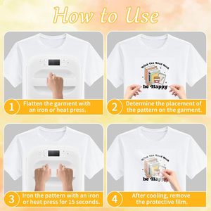 Trasferimenti Termoadesivi per Amanti dei Libri, Trasferimenti DTF per Magliette a Tema Lettura, Vinile Termoadesivo Pronto all'Uso, Decalcomanie Termoadesive Floreali per Amanti dei Libri - Product Image 6