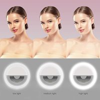Clip sur Selfie téléphone portable anneau lumineux batterie rechargeable avec 36 Selfie LED anneau lumineux pour appareil photo de téléphone intelligent