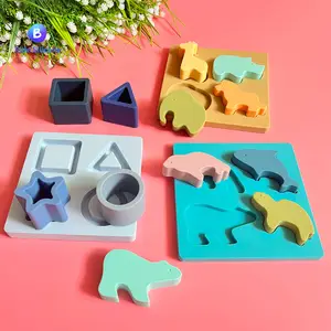 Montessori Educational Toys Designed to Foster Cognitive Development BPA Free Silicone Puzzles Creativity 3D Puzzles